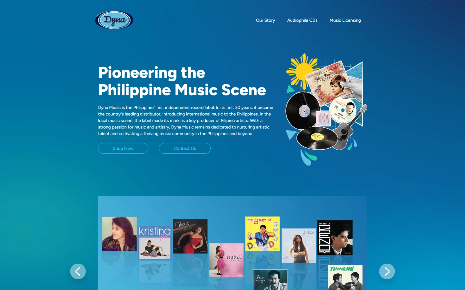 Dyna Music Philippines website