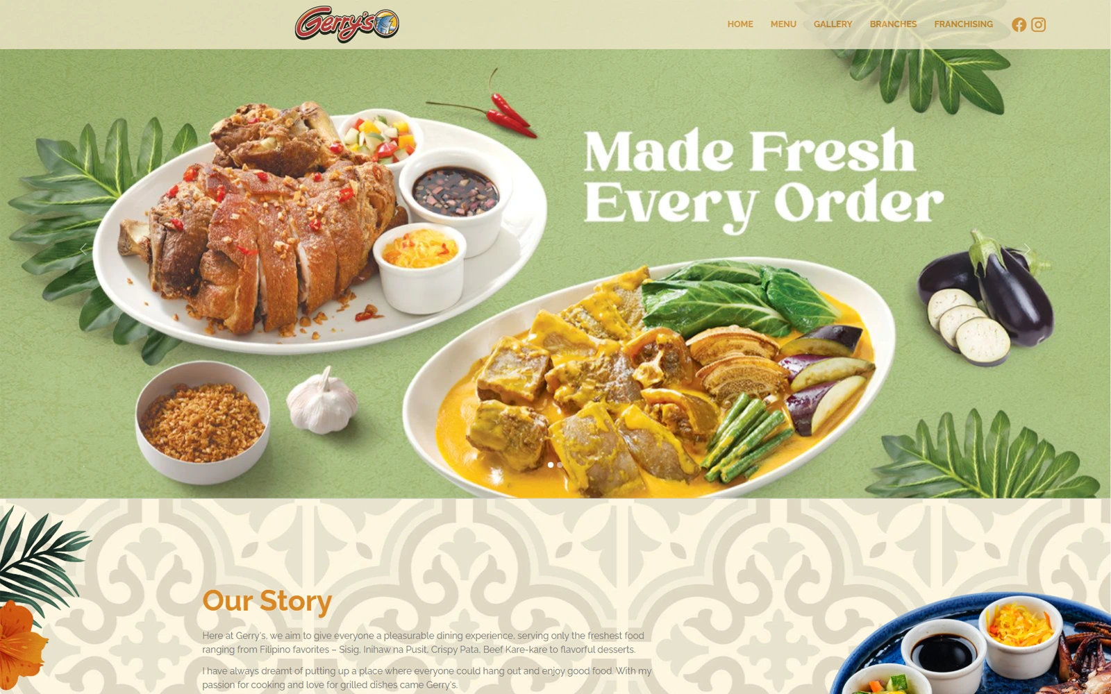 Gerry's Grill website